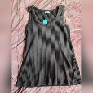 New!!! Maurices Charcoal Ribbed Tank Top
